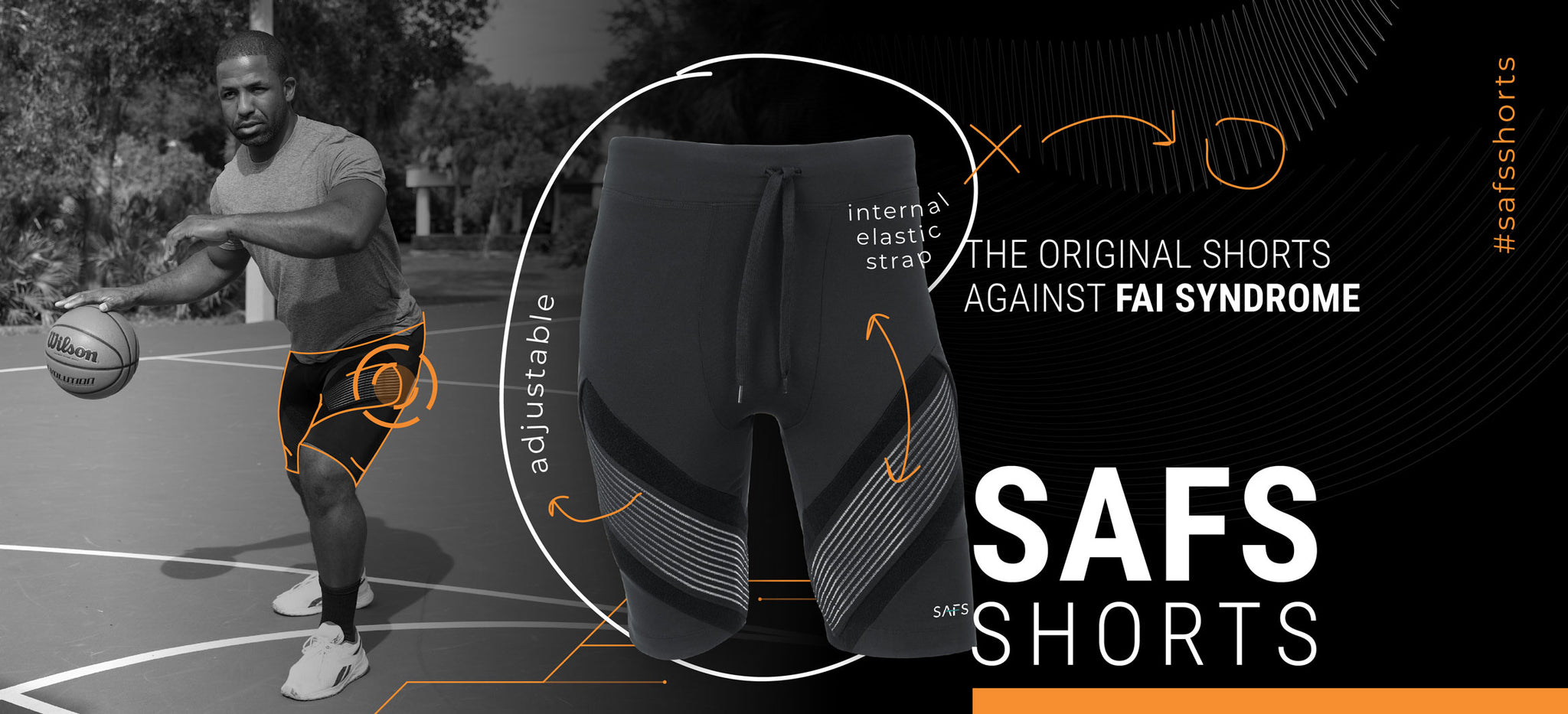 SAFS shorts against FAI Syndrome for hip and leg pain